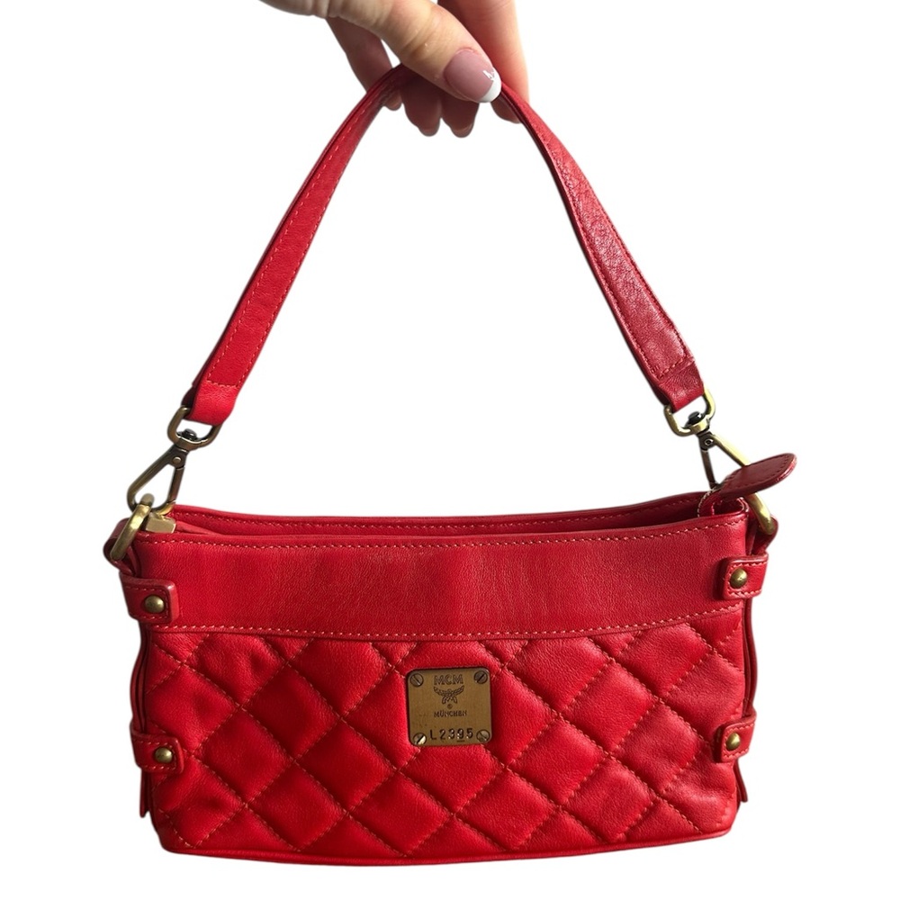 MCM Scarlet Quilted Shoulder Bag